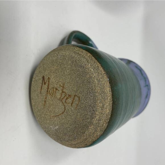 Brent MARTZEN Minimalist Handmade Art Pottery Mug Hand Thrown Coffee Tea ~Signed - Picture 6 of 8